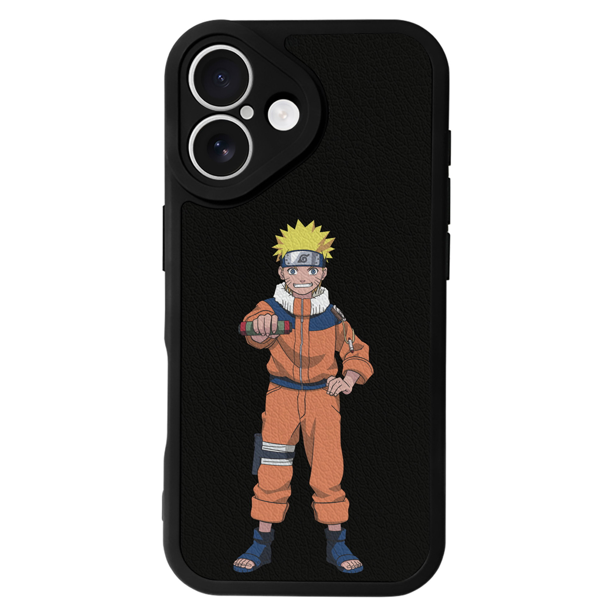（画像用） NARUTO -ナルト- うずまき ナルト Uzumaki Naruto 【iPhone 16シリーズ対応】シリコンスマホケース（レザー調） 材質：シリコン